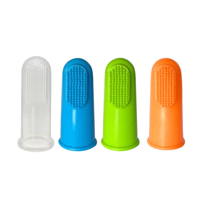 4pcs Pet Finger Toothbrush for Dog and Cat Oral Care