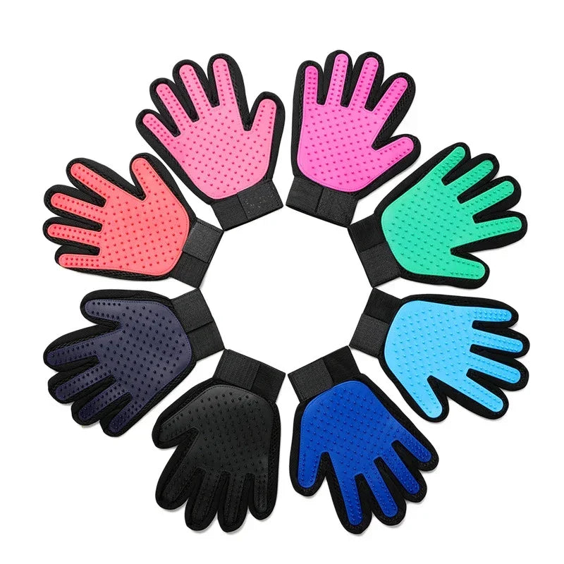Silicone Pet Grooming Gloves Cat Hair Brush and Comb Gloves for Bathing Dogs Cleaning Hair Removal for Dog Animal Use Supplies