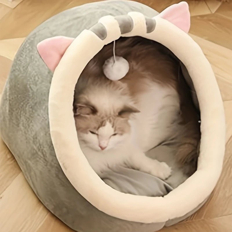 Cute Cat Bed Soft Kitten Mat Cozy Cat House Breathable