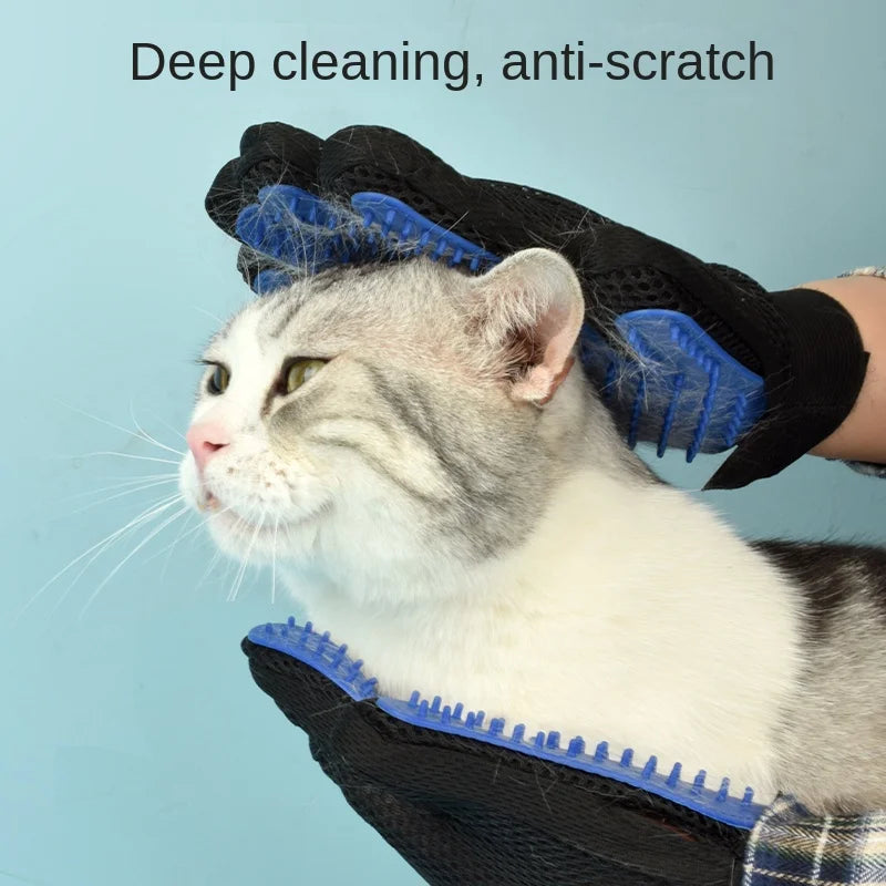 Silicone Pet Grooming Gloves Cat Hair Brush and Comb Gloves for Bathing Dogs Cleaning Hair Removal for Dog Animal Use Supplies