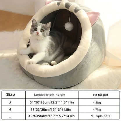 Cute Cat Bed Soft Kitten Mat Cozy Cat House Breathable