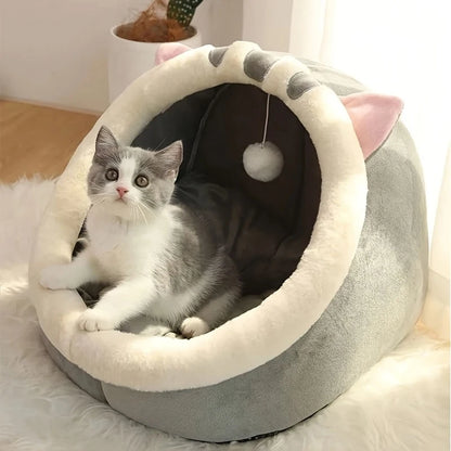 Cute Cat Bed Soft Kitten Mat Cozy Cat House Breathable