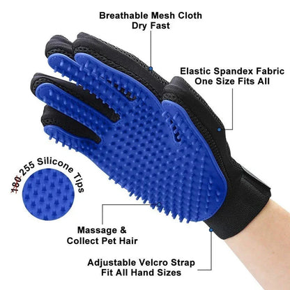 Silicone Pet Grooming Gloves Cat Hair Brush and Comb Gloves for Bathing Dogs Cleaning Hair Removal for Dog Animal Use Supplies