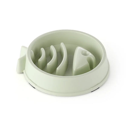 Pet Cat Dog Slow Feeder Bowl: Helps Fat Pets Eat Healthily. Round, Anti-Choking, Thickened, Non-Slip. Multiple Colors & Shapes.