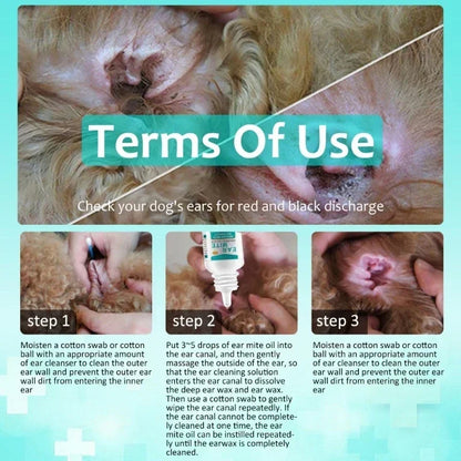 Pet Ear Mite Oil Ear for Dogs and Cats