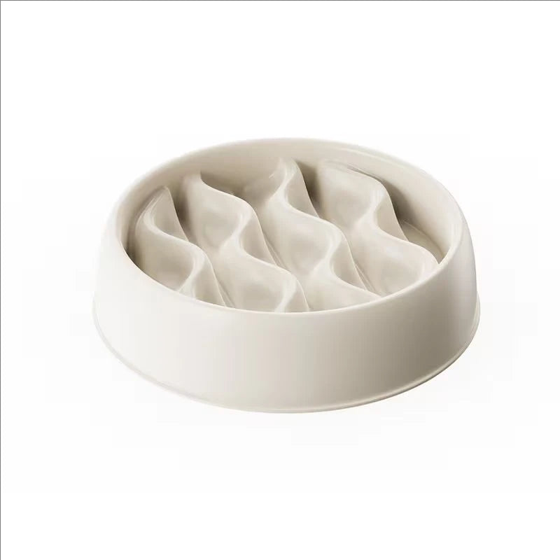 Cat Slow Feeder Bowl Large Capacity Thickened Slow Feeding Dish Durable PP Material Slow Feeder Bowl