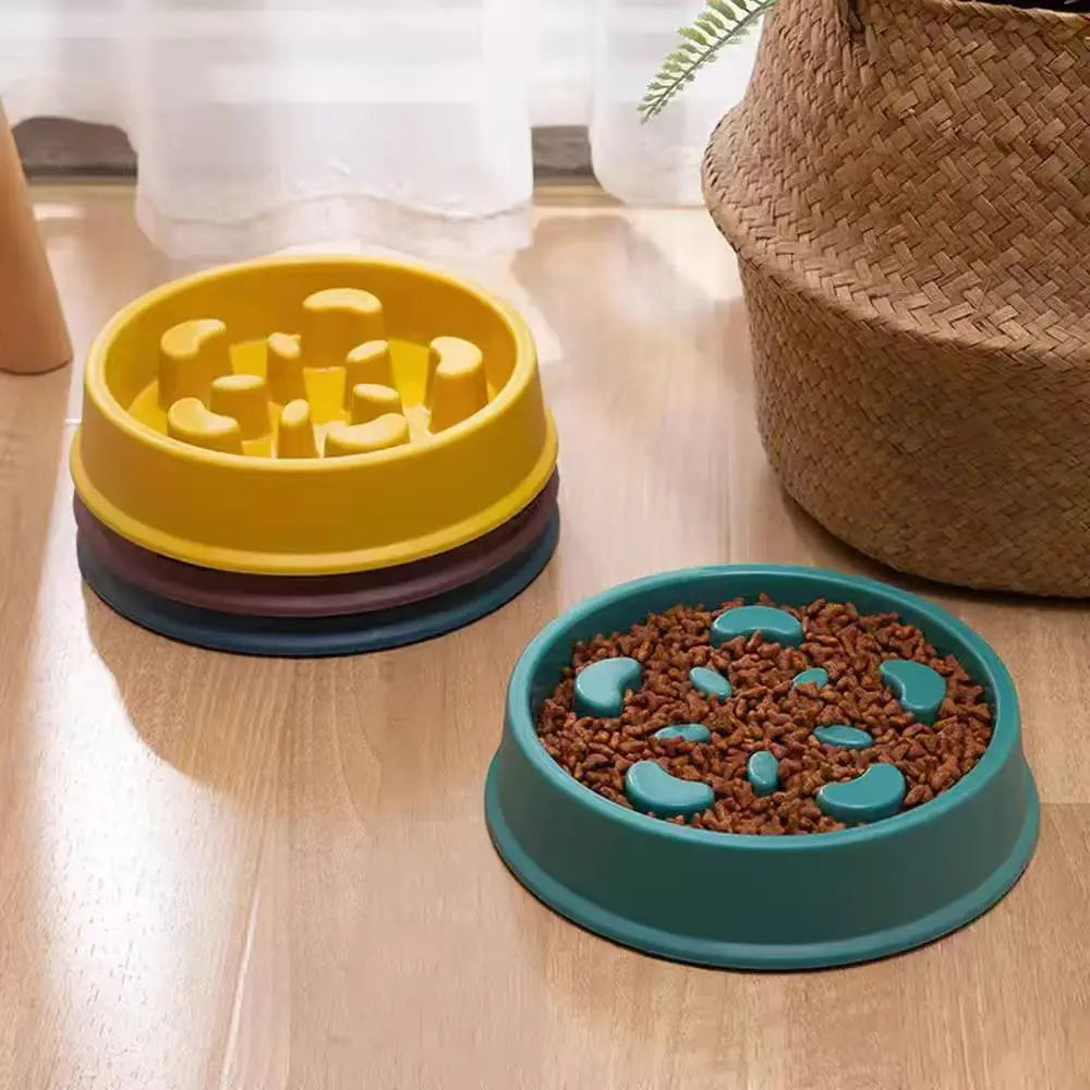 1Pc/Slow Feeding Bowl for Cats and Dogs, Anti-Tip Feeder, Pet Food Bowl, Anti-Choking Device