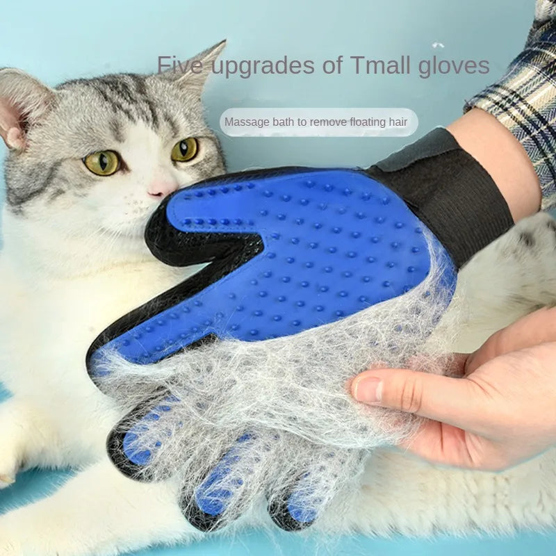 Silicone Pet Grooming Gloves Cat Hair Brush and Comb Gloves for Bathing Dogs Cleaning Hair Removal for Dog Animal Use Supplies