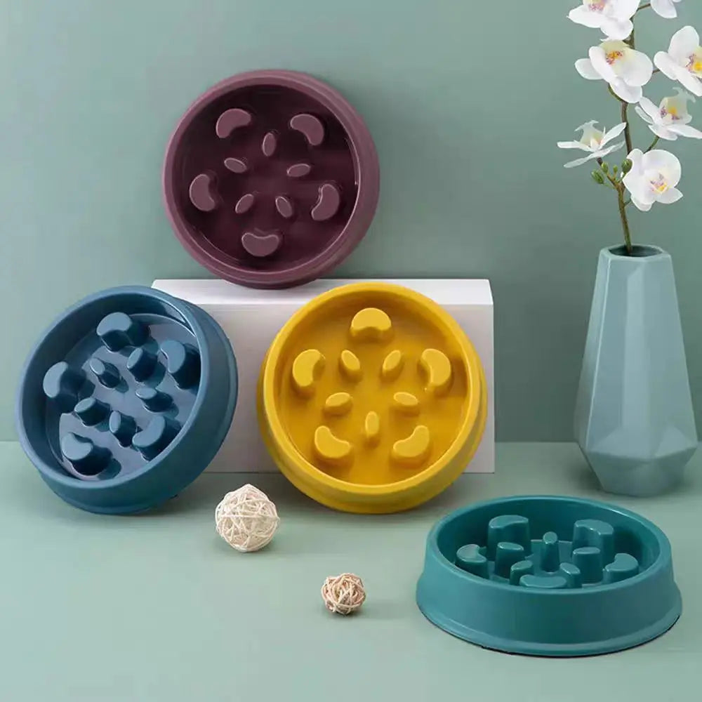 1Pc/Slow Feeding Bowl for Cats and Dogs, Anti-Tip Feeder, Pet Food Bowl, Anti-Choking Device