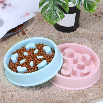 1Pc/Slow Feeding Bowl for Cats and Dogs, Anti-Tip Feeder, Pet Food Bowl, Anti-Choking Device