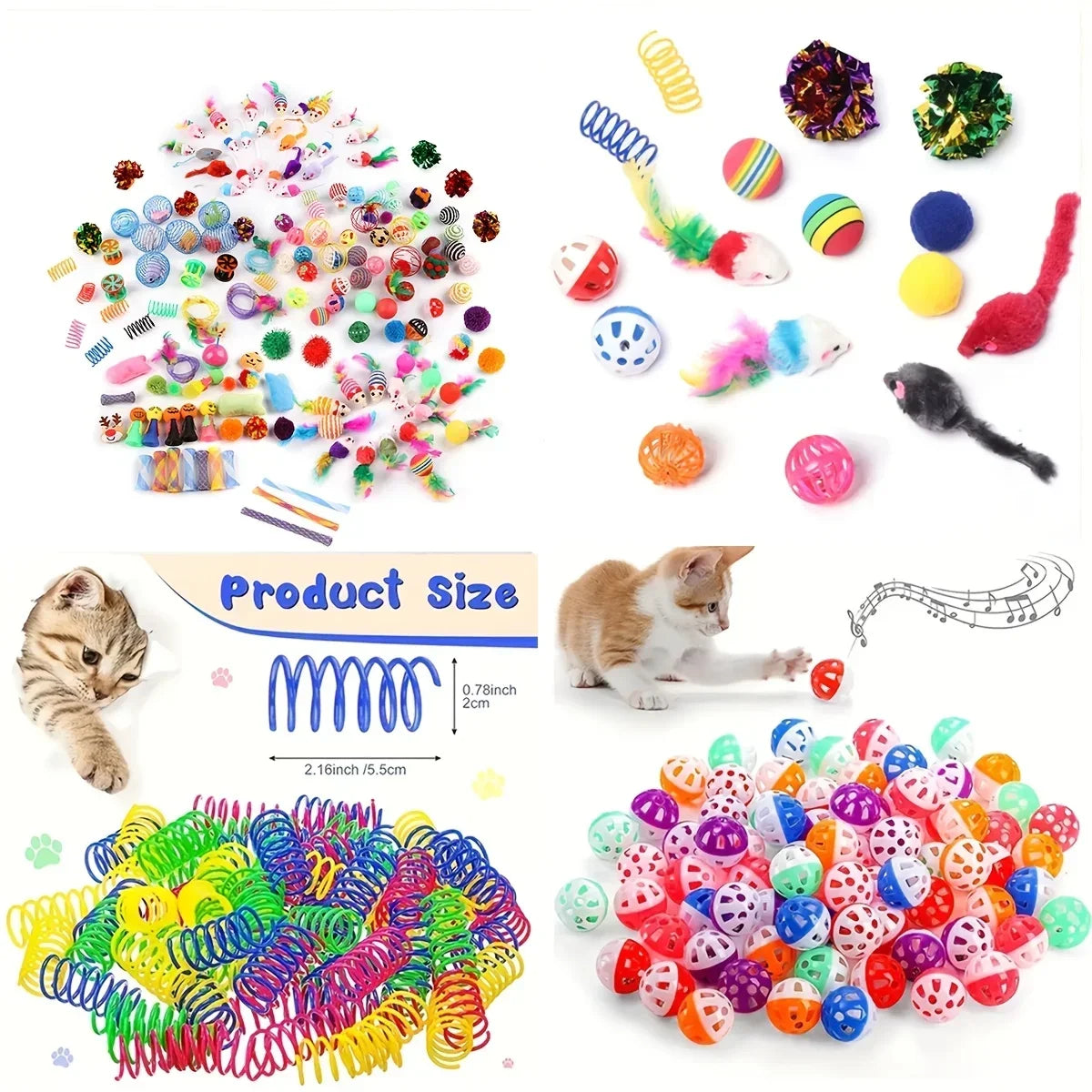 56pcs/28pcs/14pcs Cat Toys Mixed Pack.
