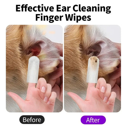 50 PCS Pet Cleaning Products  Ear Cleaning Wipes