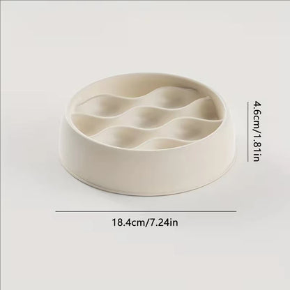 Cat Slow Feeder Bowl Large Capacity Thickened Slow Feeding Dish Durable PP Material Slow Feeder Bowl