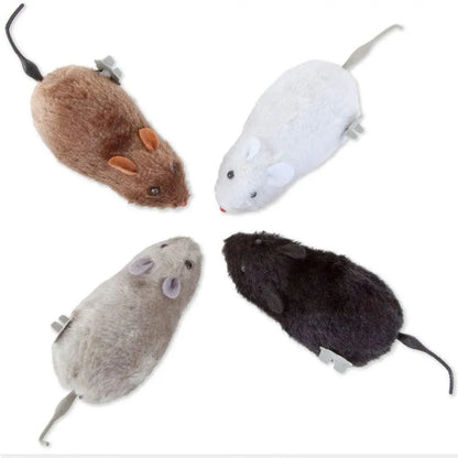 Funny Lifelike Plush Mouse Running Rat Toy for Cats Dogs