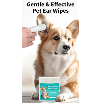 50 PCS Pet Cleaning Products  Ear Cleaning Wipes