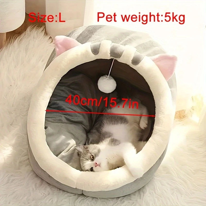 Cute Cat Bed Soft Kitten Mat Cozy Cat House Breathable